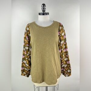 💚 3058. Balloon Floral Long sleeve Top